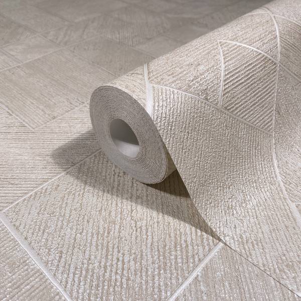Papier peint 35509 Lignes géométriques Intissé - Beige
