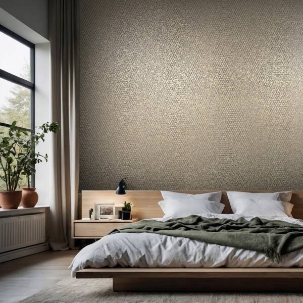 Vliesbehang 35540 Geometrische Lijnen vlies - zwart/goudkleurig