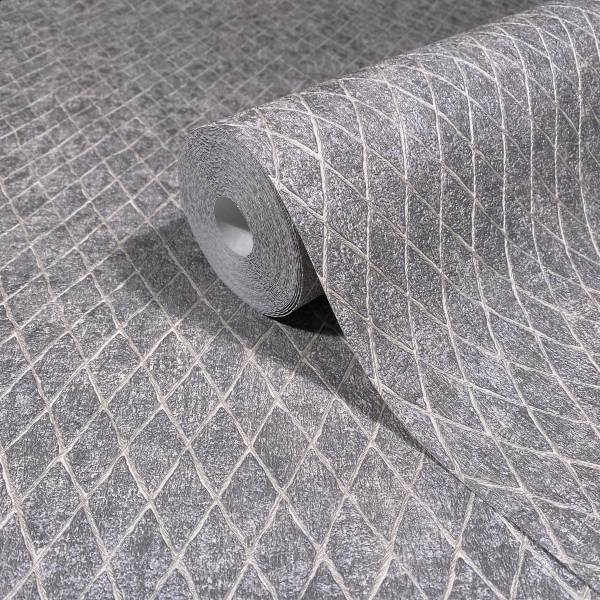 Vliestapete 35538 geometrische Linien Vlies - Grau