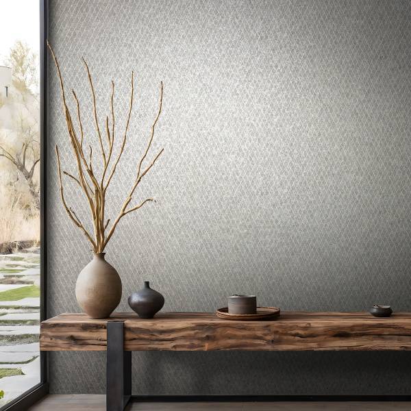 Vliestapete 35538 geometrische Linien Vlies - Grau