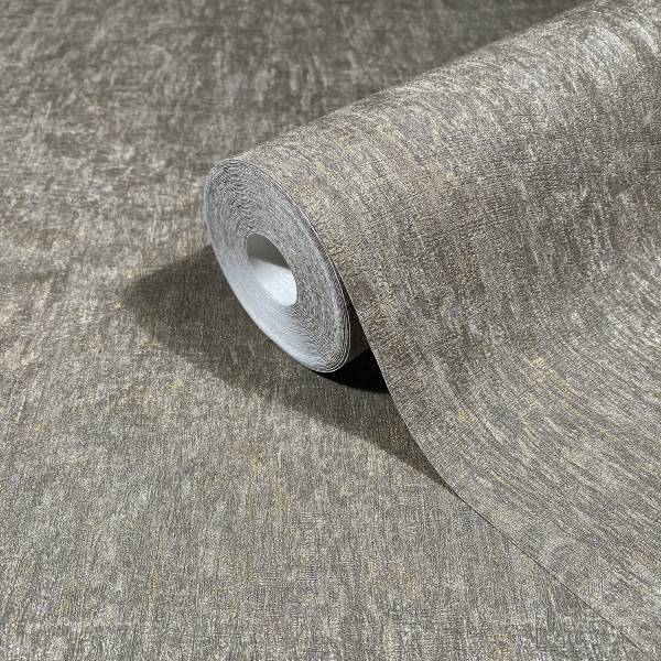 Fotomurale 35552 Uni Tessuto non tessuto - Grigio / Marrone