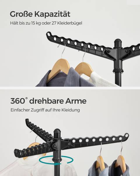 Wäscheständer Jubet Eisen / Polypropylen - Grau