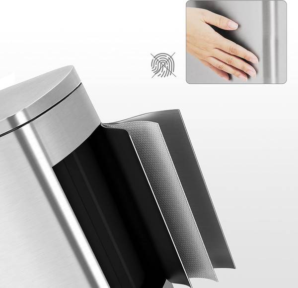 Mülleimer Benla Edelstahl / Polypropylen - Silber