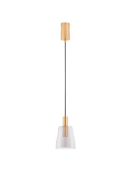 Suspension Imatia type B aluminium / verre fumé - doré