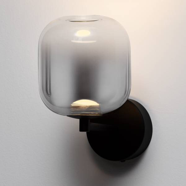 Wandleuchte Aelia Aluminium / Rauchglas - Grau