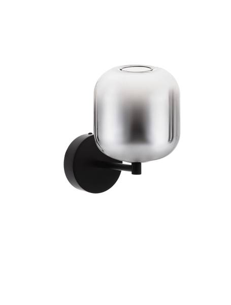 Wandleuchte Aelia Aluminium / Rauchglas - Grau