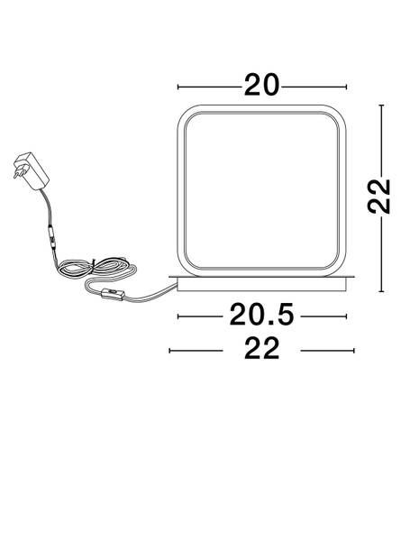 Tischleuchte Imar Aluminium / Acrylglas - Schwarz / Gold