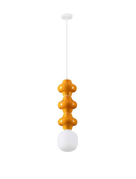 Hanglamp Clio type C keramiek/opaalglas - oranje