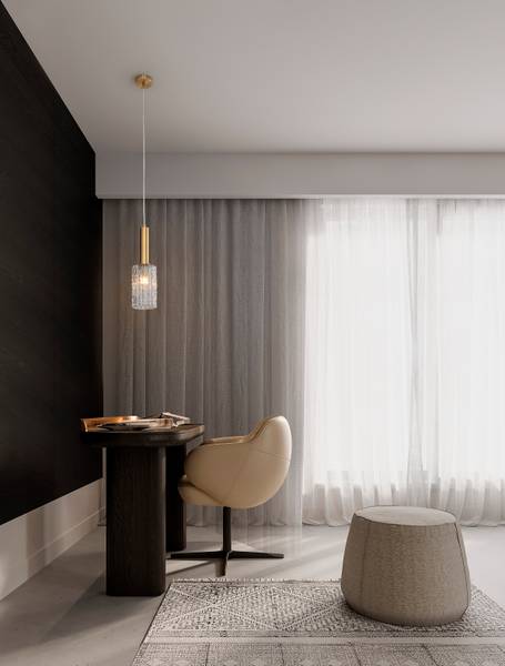 Hanglamp Certa type A aluminium/transparant glas - goudkleurig - Aantal lichtbronnen: 1