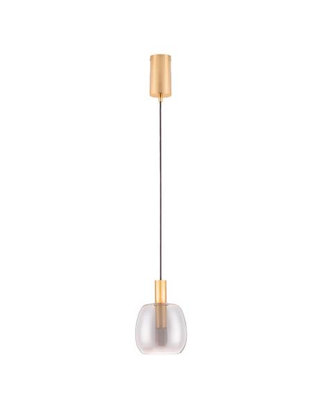 Pendelleuchte Imatia Typ A Aluminium / Rauchglas - Gold