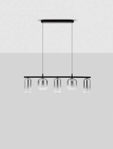 Hanglamp Aelia type C aluminium/rookglas - grijs