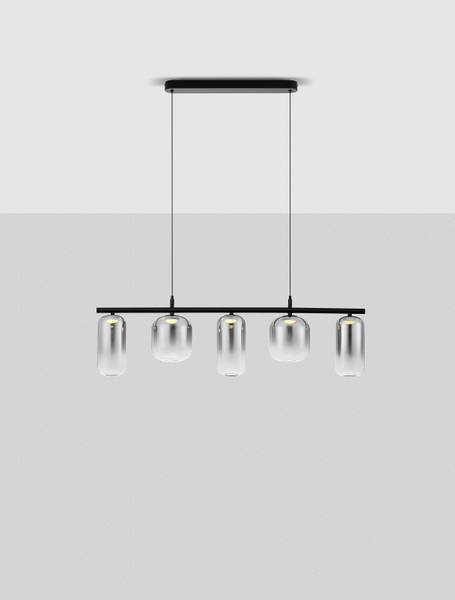 Hanglamp Aelia type C aluminium/rookglas - grijs