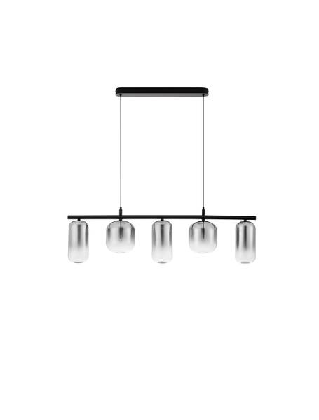 Hanglamp Aelia type C aluminium/rookglas - grijs