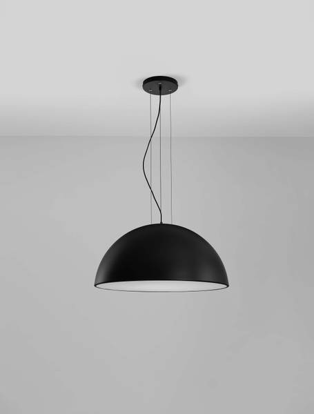 Pendelleuchte Tholos Aluminium - Schwarz - Durchmesser: 70 cm