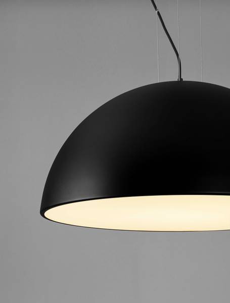 Pendelleuchte Tholos Aluminium - Schwarz - Durchmesser: 70 cm