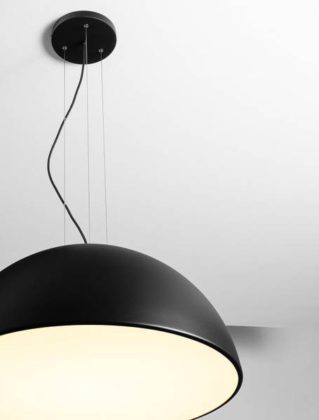 Pendelleuchte Tholos Aluminium - Schwarz - Durchmesser: 70 cm