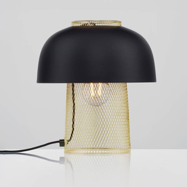 Tafellamp Sqube aluminium - zwart