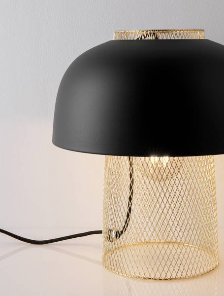 Tafellamp Sqube aluminium - zwart