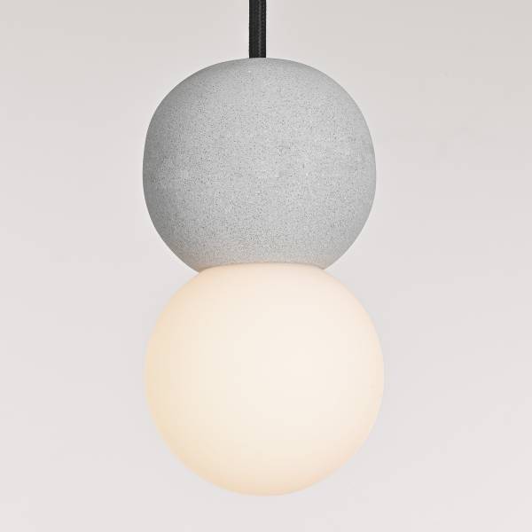 Hanglamp Zero type A aluminium/opaalglas - grijs