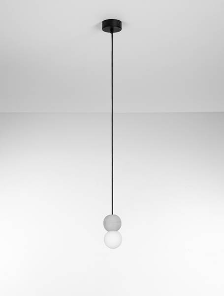 Hanglamp Zero type A aluminium/opaalglas - grijs