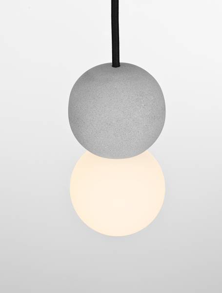 Hanglamp Zero type A aluminium/opaalglas - grijs