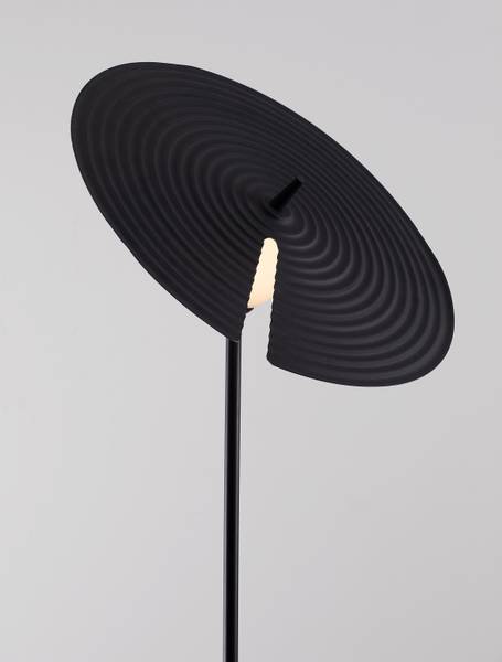 Stehleuchte Reflet Aluminium / Acrylglas - Schwarz / Weiß