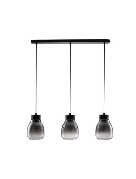 Pendelleuchte Blacu Typ B Aluminium / Rauchglas - Schwarz