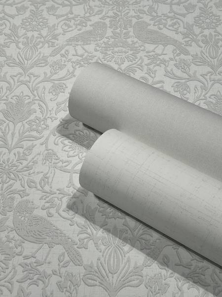 Papier peint intissé 47608 Nature Intissé - Blanc / Gris