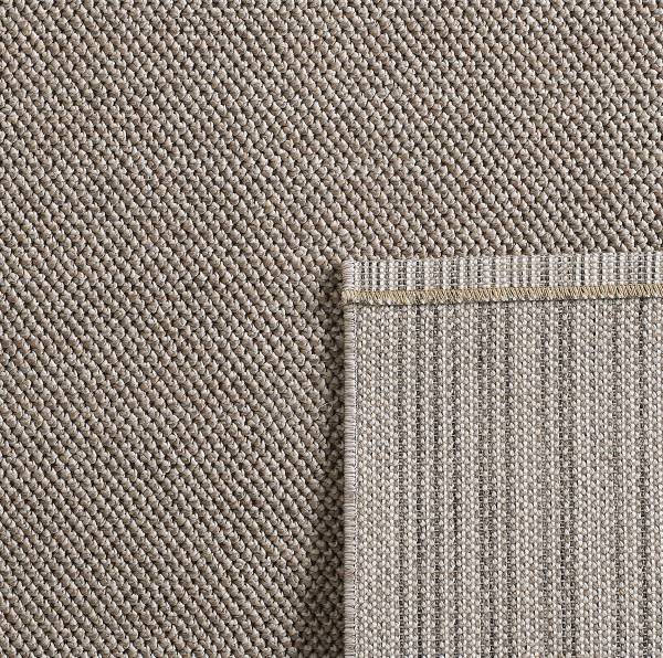 Laagpolig vloerkleed Loom 4300 mengweefsel - bruin - 80 x 150 cm