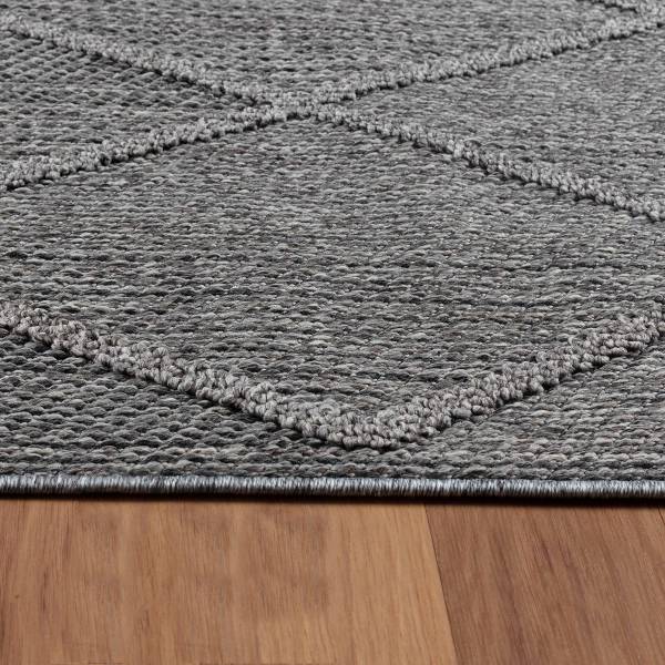 Outdoorteppich Patara 4955 Mischgewebe - Grau - 160 x 230 cm