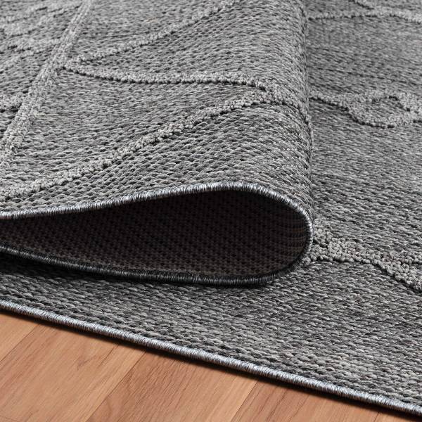 Outdoorteppich Patara 4955 Mischgewebe - Grau - 160 x 230 cm