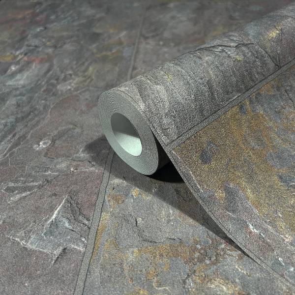 Vliestapete 45764 Fliesenoptik Vlies - Grau