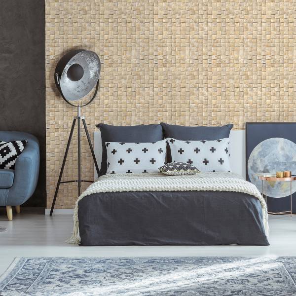 Papier peint intissé 45740 Bois 3D Intissé - Beige