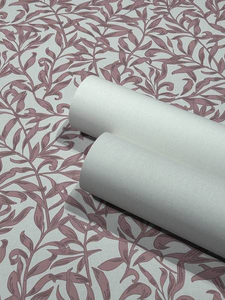 Vliestapete 47638 Floral Vlies - Rot / Grau
