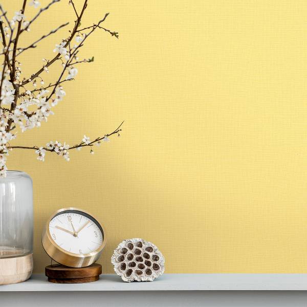 Vliesbehang 35666 Uni vlies - geel