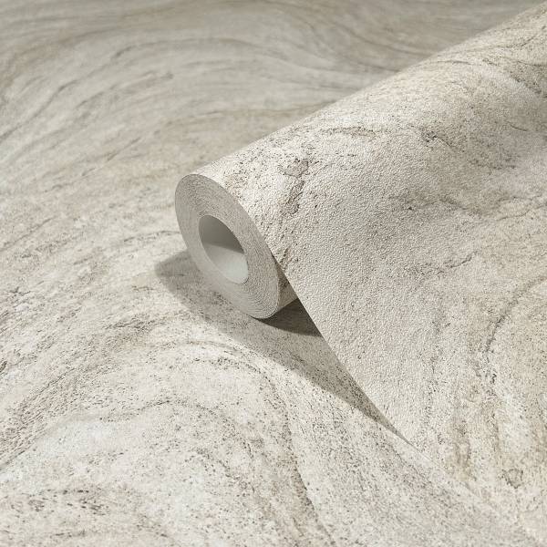 Fotomurale 45757 Effetto marmo Tessuto non tessuto - Grigio / Beige