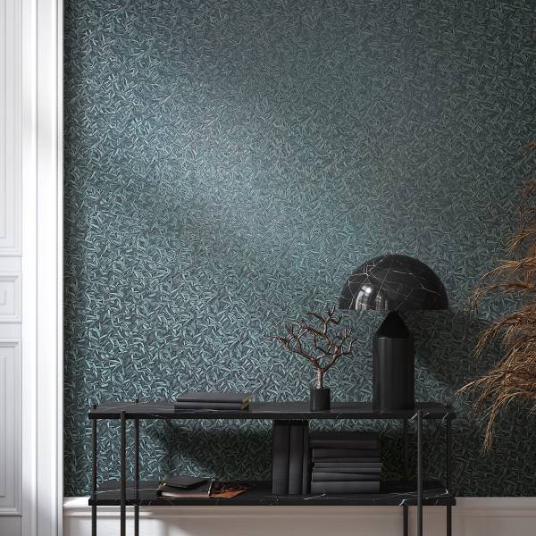 Vliestapete 52501 Blätter Vlies - Blau / Lila