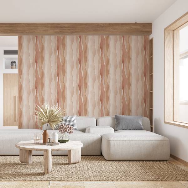 Fotomurale 81632 A strisce Tessuto non tessuto - Beige