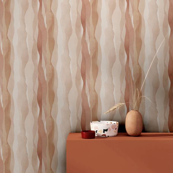 Fotomurale 81632 A strisce Tessuto non tessuto - Beige