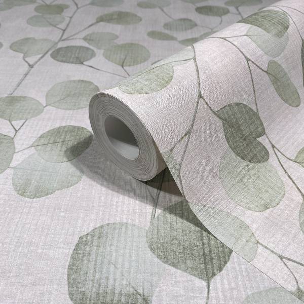 Vliestapete 81642 Blätter Vlies - Grün