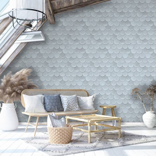 Papier peint intissé 81656 Paillettes 3D Intissé - Bleu