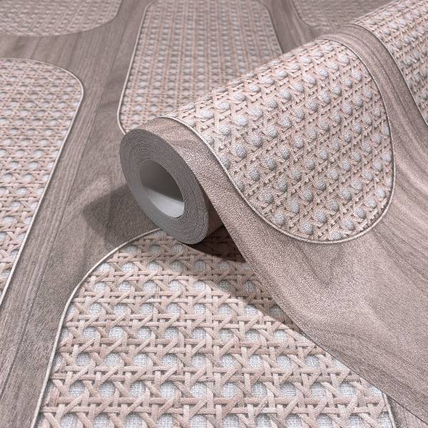 Fotomurale 81638 Effetto legno Tessuto non tessuto - Grigio / Marrone