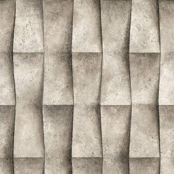 Fotomurale 81650 3D Strisce Tessuto non tessuto - Beige / Grigio