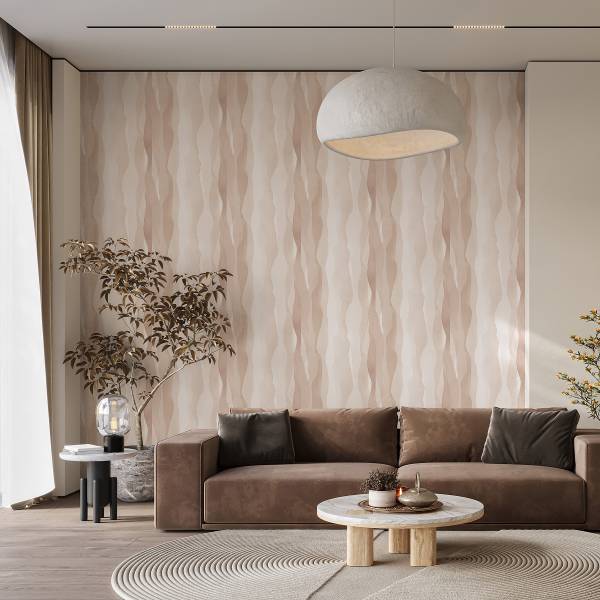 Vliestapete 81636 Streifen Vlies - Beige / Grau