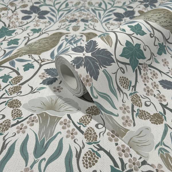 Fotomurale 47619 Naturale Tessuto non tessuto - Verde / Bianco / Blu