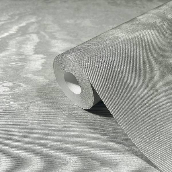 Vliesbehang 86542 Metaallook vlies - zilverkleurig