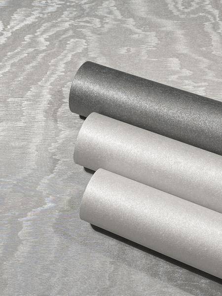 Vliesbehang 86542 Metaallook vlies - zilverkleurig