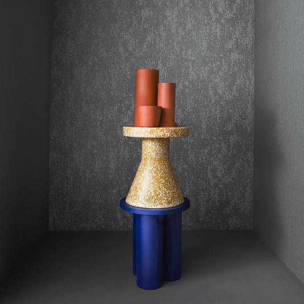 Vliesbehang 86551 Metaallook vlies - blauw