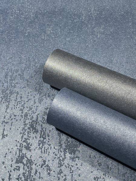 Vliestapete 86564 Metalloptik Vlies - Blau / Grün