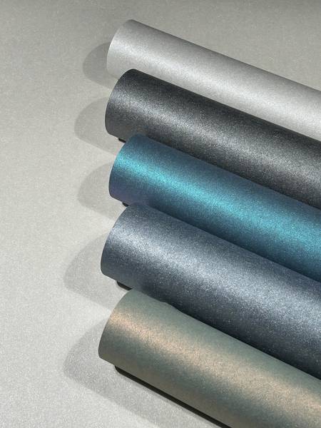 Vliestapete 86564 Metalloptik Vlies - Blau / Grün